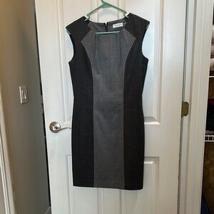 Calvin Klein Black and Gray Women's Dress